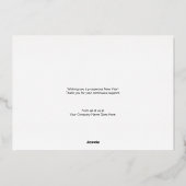 Elegant gold confetti on black Cheers logo Folien Feiertagskarte (Rückseite)