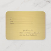 Elegant Gold Confetti Rabattkarte (Rückseite)