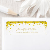 Elegant Gold Confetti Script Luxe Modernes Schlich (Insitu)
