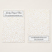 Elegant Gold Confetti White Earring Display (Vorne & Hinten)