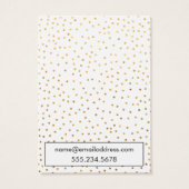 Elegant Gold Confetti White Earring Display (Rückseite)