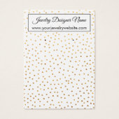 Elegant Gold Confetti White Earring Display (Vorderseite)