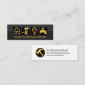Elegant Gold Contractor's Handyman Tools Mini Visitenkarte (Vorne/Hinten)