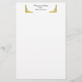 Elegant Gold Corner Border Professional Stationery Briefpapier (Vorderseite)