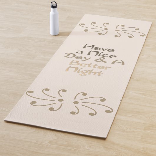 Elegant Gold & Cream "A Better Night" Meditation M Yogamatte (Beispiel)