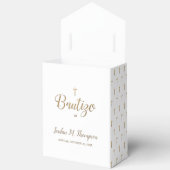 Elegant Gold Cross White Bautizo Personalized Geschenkschachtel (Offen)