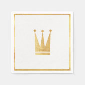 Elegant Gold Crown Napkins Serviette (Vorderseite)