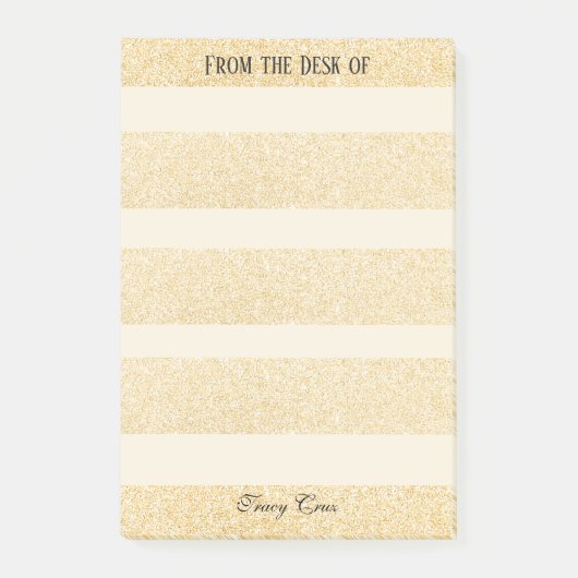 Elegant Gold Custom Notes Post-it Klebezettel (Vorderseite)