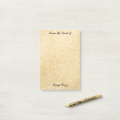 Elegant Gold Custom Post-It Notes Post-it Klebezettel (Auf Schreibtisch)