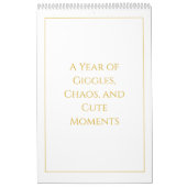 Elegant Gold Cute Quote Calendar 2026 Kalender (Titelbild)