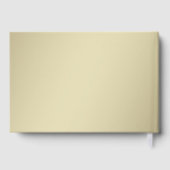 Elegant Gold Damask Hochzeit Gästebuch (Rückseite)