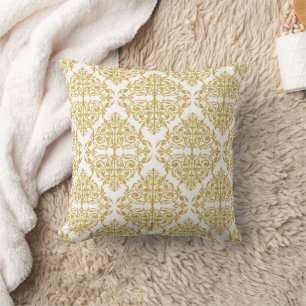 Elegant Gold Damask Kissen