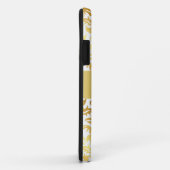 Elegant Gold Damask Monogram iPhone Case (Hinten/Rechts)