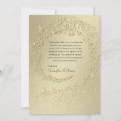 Elegant Gold Damask Wedding Danke Foto (Rückseite)