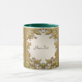 Elegant Gold Decorative Floral Mug Tasse (Zentrum)