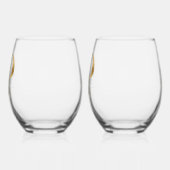 Elegant Gold Decorative Parco Civico-Ciani Weinglas Ohne Stiel (Links)