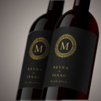 Elegant Gold Deko Wreath Monogram