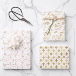 Elegant Gold Detailed Geschenkpapier Set