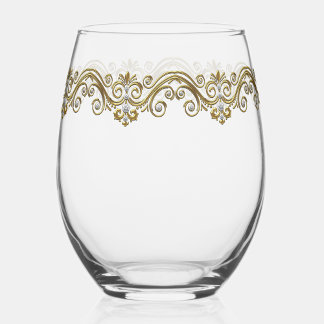 Elegant Gold Diamant Weinglas Ohne Stiel