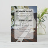 Elegant Gold Diamond Ring Pearl Bouquet Wedding In Einladung (Stehend Vorderseite)