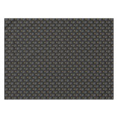 Elegant Gold Diamond Tufted Black Tablecloth Tischdecke (Vorderseite (Horizontal))
