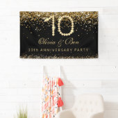 Elegant Gold Diamonds 10th Anniversary Party  Banner (Insitu)