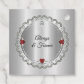 Elegant Gold Diamonds 40. Hochzeitstag Geschenkanhänger (Rückseite)