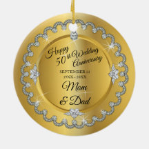 Elegant Gold Diamonds 50. Hochzeitstag