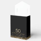 Elegant Gold Diamonds 50th Birthday Favor Box Geschenkschachtel (Geöffnet)