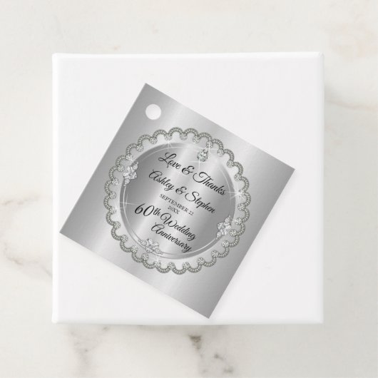 Elegant Gold Diamonds 60. Hochzeitstag Geschenkanhänger (Beispiel)