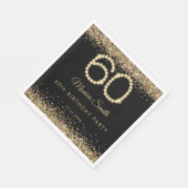 Elegant Gold Diamonds 60th Birthday Party Serviette (Ecke)