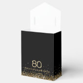 Elegant Gold Diamonds 80th Birthday Favor Box Geschenkschachtel (Geöffnet)