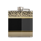 Elegant Gold Diamonds-Glittery Lip-Personalisiert Flachmann (Rückseite)