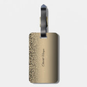 Elegant Gold Diamonds-Glittery Lip-Personalisiert Gepäckanhänger (Rückseite vertikal)