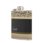 Elegant Gold Diamonds Personalisiert Flachmann (Links)