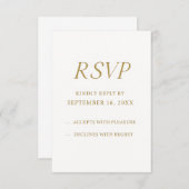Elegant Gold Digital RSVP Card | Minimalist Weddin (Vorne/Hinten)