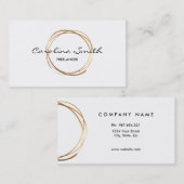 Elegant, Gold, doppelseitige Visitenkarte (Vorne/Hinten)