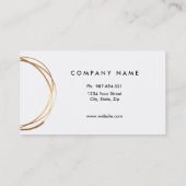 Elegant, Gold, doppelseitige Visitenkarte (Rückseite)