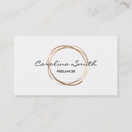 Elegant, Gold, doppelseitige Visitenkarte (Vorderseite)