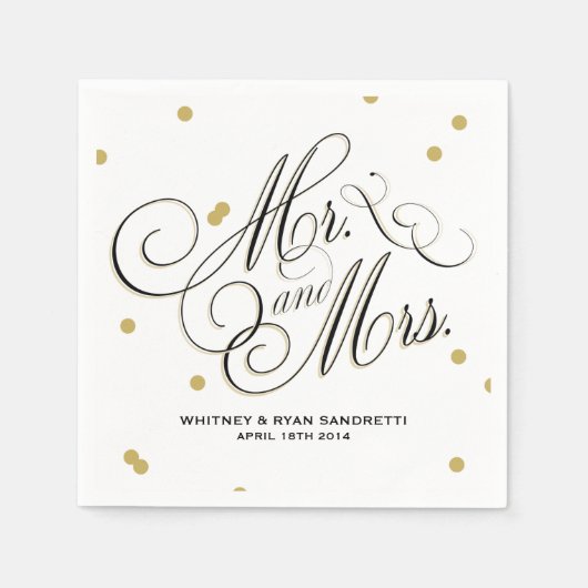 Elegant Gold Dot Napkin Serviette (Vorderseite)