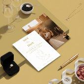 Elegant Gold Dove Save The Date Card