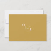 Elegant Gold Dove Wedding RSVP Card (Rückseite)