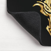 Elegant Gold Dragon Head Initial Fantasy Mousepad (Ecke)