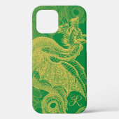 Elegant Gold Dragon Monogram Case-Mate iPhone Case (Rückseite)