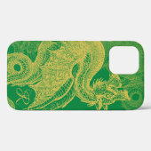 Elegant Gold Dragon Monogram Case-Mate iPhone Case (Rückseite (Horizontal))