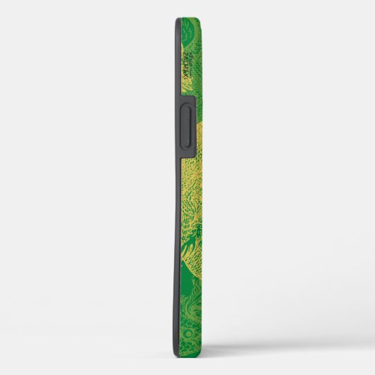 Elegant Gold Dragon Monogram Case-Mate iPhone Case (Rückseite / Rechts)