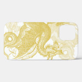 Elegant Gold Dragon Monogram Case-Mate iPhone Case (Rückseite (Horizontal))
