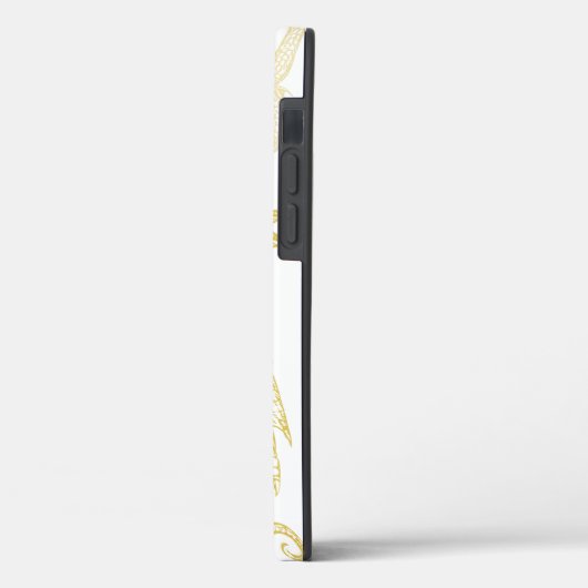 Elegant Gold Dragon Monogram Case-Mate iPhone Case (Rückseite / Links)
