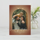 Elegant Gold Dust 3-Foto Frohe Weihnachten (Stehend Vorderseite)