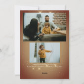 Elegant Gold Dust 3-Foto Frohe Weihnachten (Rückseite)